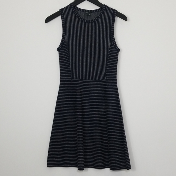 Theory Randria Navy Striped Mini Dress - Picture 4 of 8
